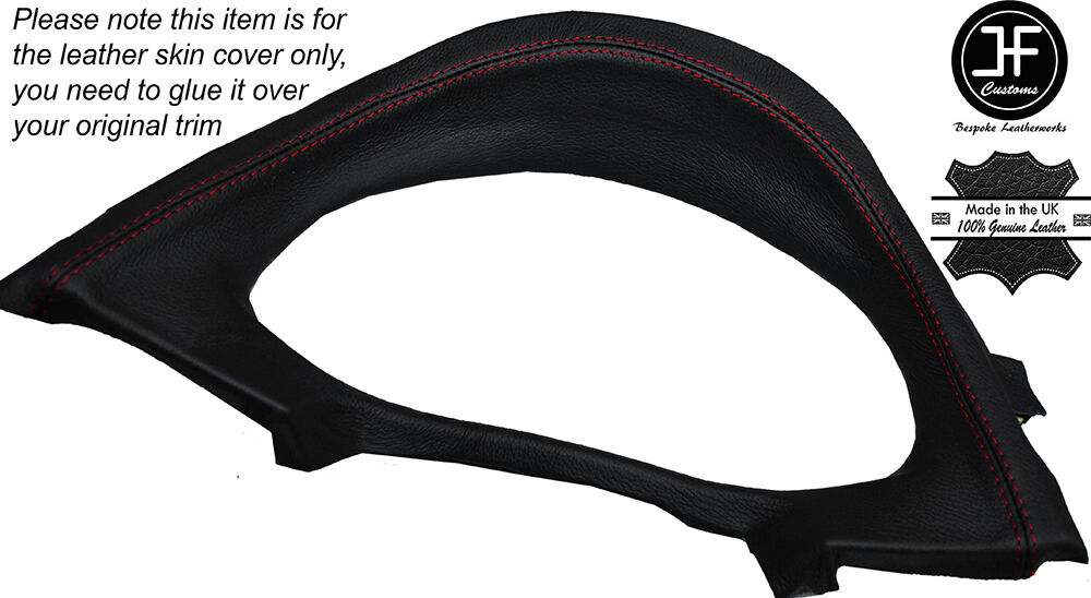 RED STITCHING SPEEDO SURROUND LEATHER SKIN COVER FITS TOYOTA AURIS 2012-2016