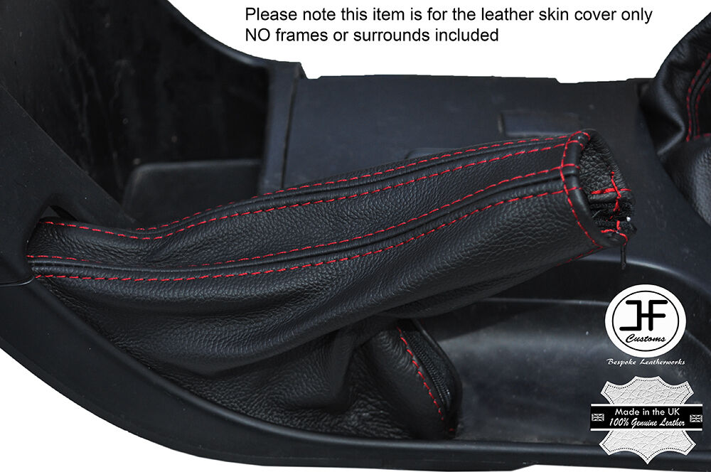 RED STITCHING LEATHER HANDBRAKE GAITER FITS TOYOTA LANDCRUISER 120 2002-2008