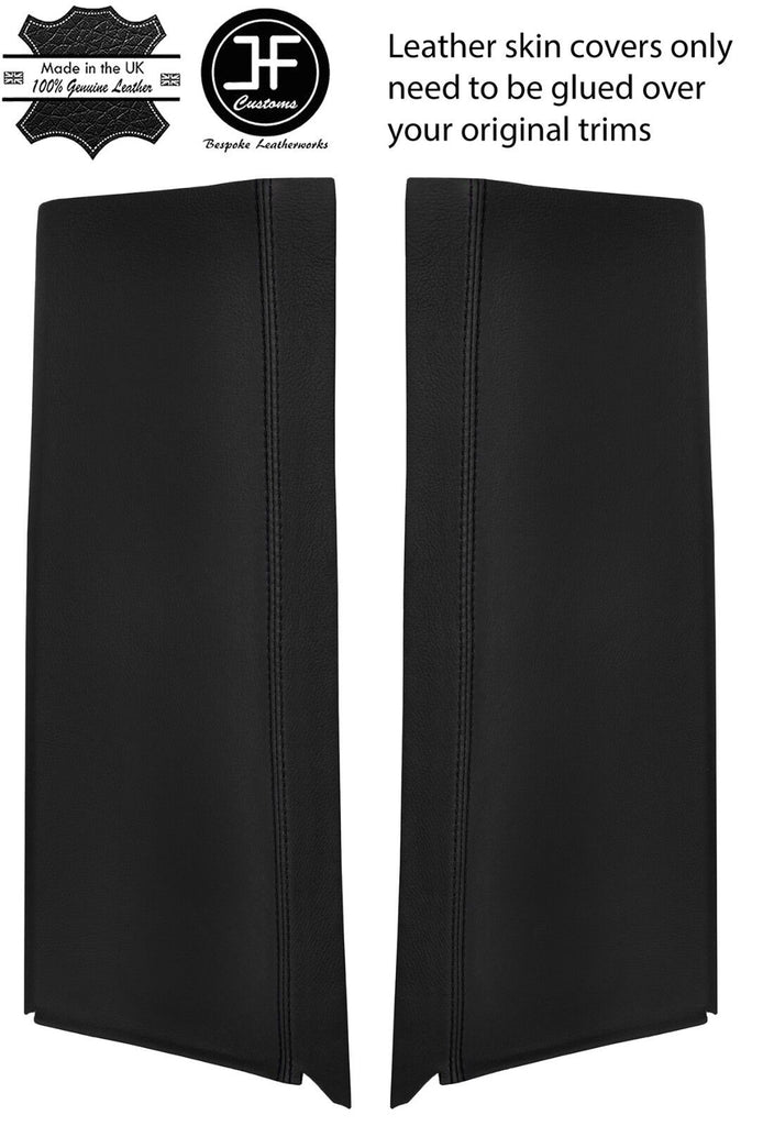 BLACK STITCH 2X REAR E POST PILLAR LEATHER COVERS FITS RANGE ROVER P38 94-02