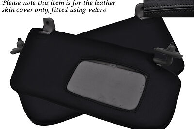 BLACK STITCH 2X SUN VISORS LEATHER COVERS FITS SUBARU IMPREZA WRX STI 05-07