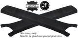 BLACK STITCH 2X A PILLAR REAL SUEDE COVERS FITS MERCEDES SL CLASS R129 89-02