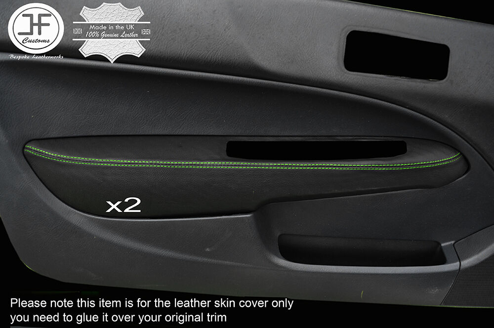 GREEN STITCH 2X DOOR ARMREST LEATHER COVERS FITS HONDA CIVIC EK3 EK4 EJ9 96-00