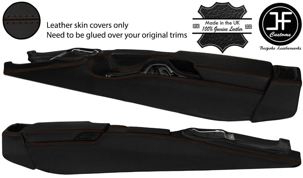 BROWN STITCH FULL CONSOLE NAPPA LEATHER COVER FOR PORSCHE 987 BOXSTER CAYMAN