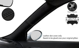 BLACK STITCH 2X WINDSCREEN PILLAR LEATHER COVERS FITS ALFA ROMEO 156 1997-2006