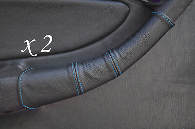 BLUE STITCH FITS TOYOTA CELICA GT4 T18 90-93 2X DOOR HANDLE LEATHER COVERS