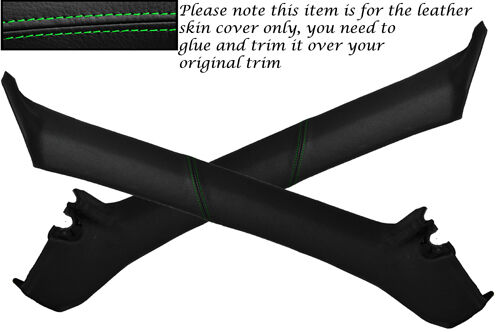GREEN STITCH FITS HONDA CRX DEL SOL 92-97 2X WINDSCREEN A POST PILLAR LTHR COVER
