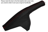 RED STITCHING LEATHER SKIN HANDBRAKE GAITER FITS FORD FIESTA MK9 2013-2016
