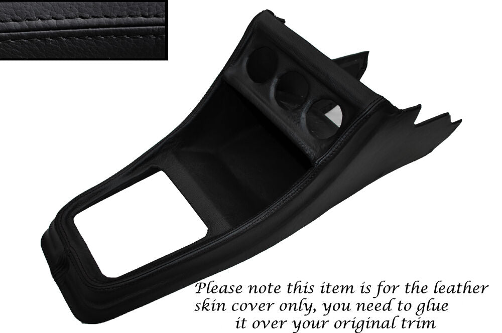 BLACK STITCH CENTRE CONSOLE LEATHER SKIN COVER FITS VW GOLF MK1 JETTA CADDY MK1