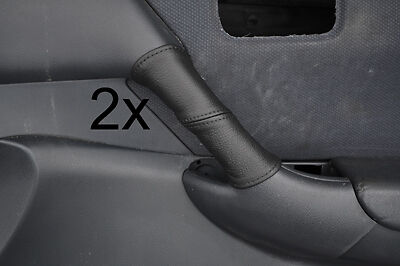 black stitch FITS HONDA CIVIC VTEC 01-04 2X LEATHER DOOR HANDLE COVERS