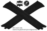 BLACK STITCH 2X A PILLAR REAL SUEDE COVERS FITS MITSUBISHI SHOGUN PININ 99-06