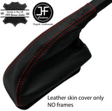 RED STITCH LEATHER COVER HANDBRAKE GAITER OVER RUBBER FOR FORD GRANADA MK1