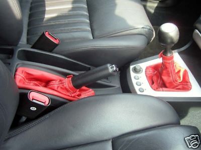 FITS ALFA ROMEO 156 REAL RED LEATHER GEAR + HANDBRAKE NEW CUSTOM NEW MADE IN UK