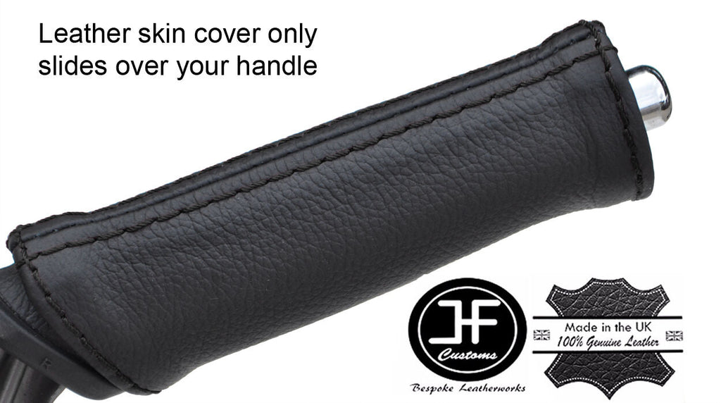 BLACK STITCHING LEATHER HANDBRAKE HANDLE COVER FITS NAVARA NP300 D23 2015-2017