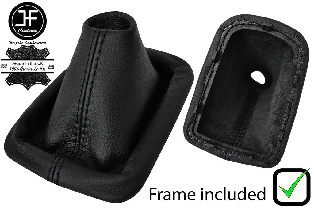 BLACK STITCH LEATHER MANUAL GEAR GAITER+PLASTIC FRAME FITS KIA SOUL 2009-2014