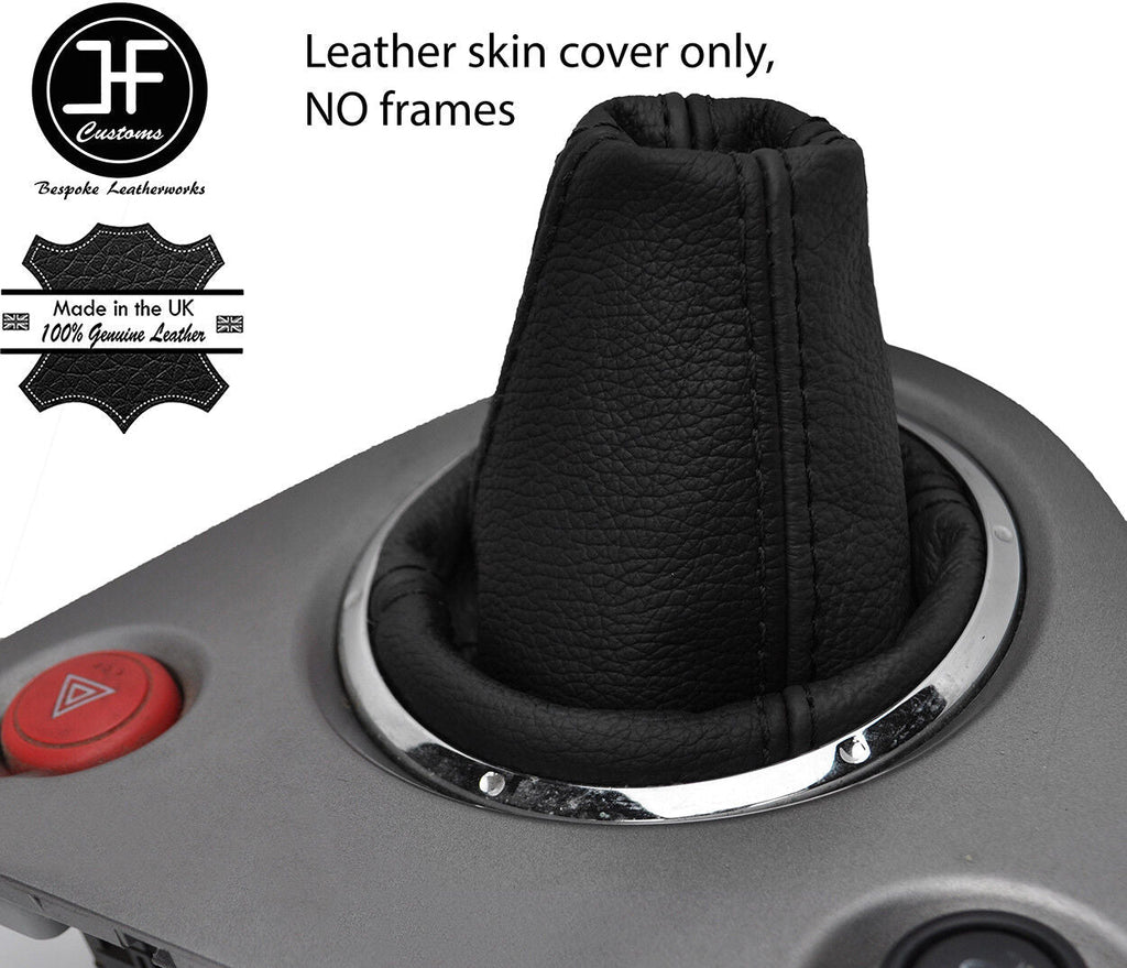 BLACK & BLACK 2 TONE REAL LEATHER GEAR GAITER FITS HONDA CIVIC TYPE R FN2 06-12
