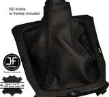 BLACK STITCHING MANUAL LEATHER GEAR GAITER FITS SUZUKI SX4 S-CROSS 2013-2017