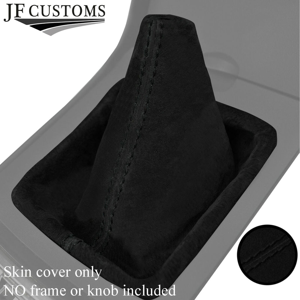 BLACK STITCHING REAL SUEDE MANUAL GEAR GAITER FITS MAZDA 6 2008-2012 CUSTOM NEW