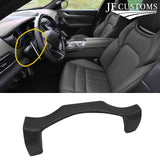 FOR MASERATI LEVANTE BLACK LEATHER COVERED UPPER STEERING COLUMN TRIM + FRAME