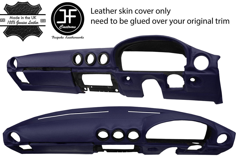 DARK BLUE DASH DASHBOARD REAL LEATHER COVER FITS MERCEDES SL C107 R107 1971-1989