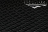 BLACK DIAMOND STITCH QUILTED VINYL 5X PADDED PANEL LUXURY PREMIUM 125CM X 85CM