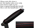 RED STITCHING HANDBRAKE HANDLE LEATHER SKIN COVER  FITS PEUGEOT 508 2010-2014