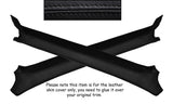 BLACK STITCH 2X A POST PILLAR LEATHER SKIN COVERS FITS TOYOTA CELICA 1986-1989
