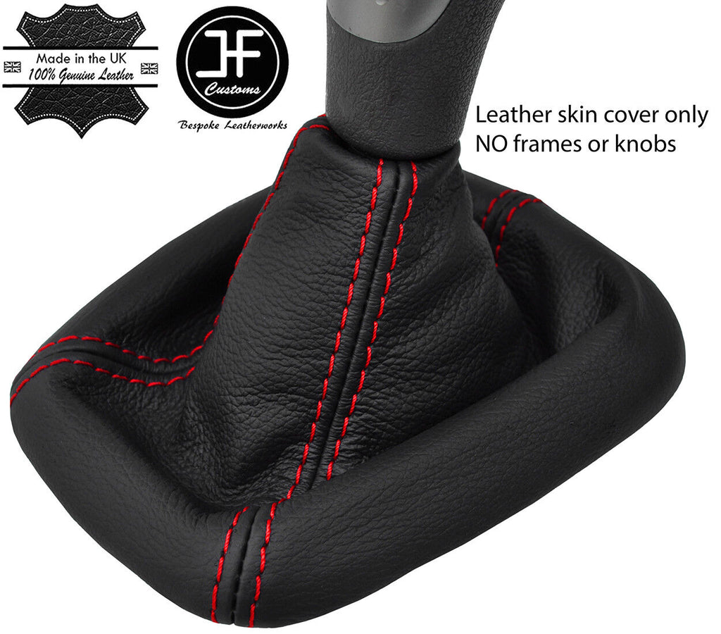 RED STITCH REAL LEATHER MANUAL GEAR GAITER FITS VOLVO S40 V40 1999-2004