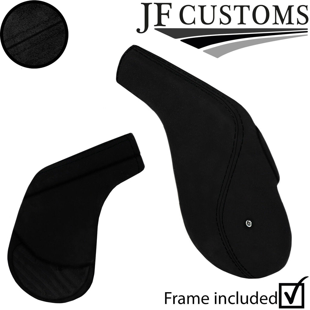 BLACK STITCH SUEDE HANDBRAKE TRIM COVER+FRAME FOR MAZDA MIATA MX5 MK1 MK2 90-05