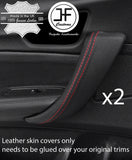 RED STITCH 2X FRONT DOOR HANDLE TRIM LEATHER COVERS FOR BMW F20 F21 2011-2017