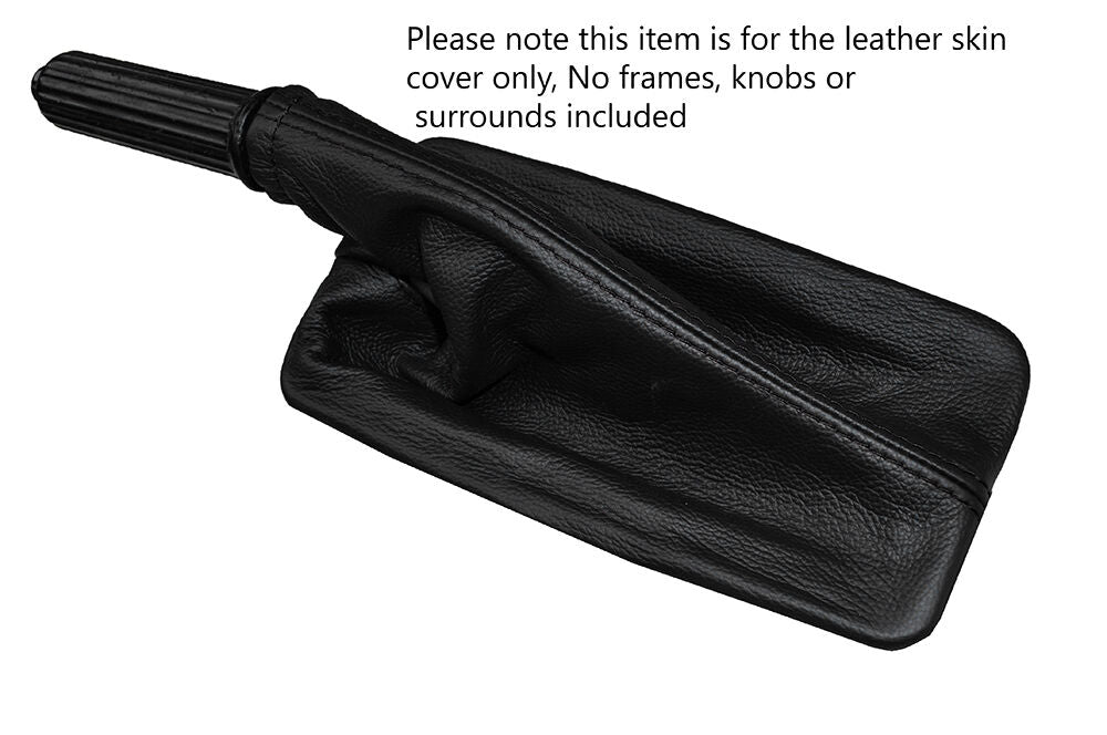 BLACK STITCHING LEATHER SKIN HANDBRAKE GAITER FITS VW PASSAT B1 1973-1981