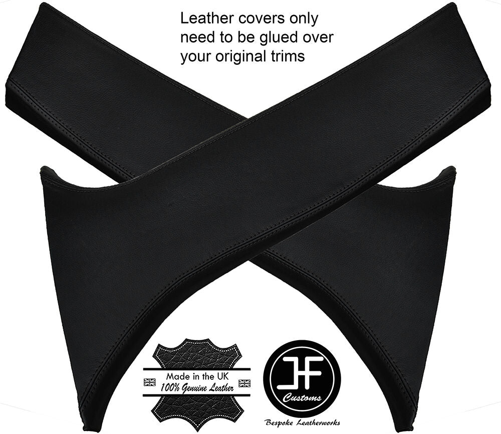 BLACK STITCH 2X LOWER B PILLAR COVERS FOR SUBARU IMPREZA WRX STI HATCH 08-14