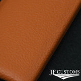 FITS FORD MUSTANG 15-17 ORANGE LEATHER AUTO GEAR SHIFT SURROUND TRIM COVER+FRAME