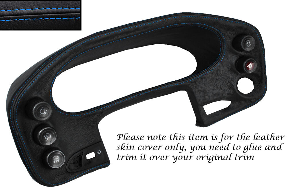BLUE STITCH SPEEDO DASH POD LEATHER SKIN COVER FITS PORSCHE 928 S S2 S4 90-95