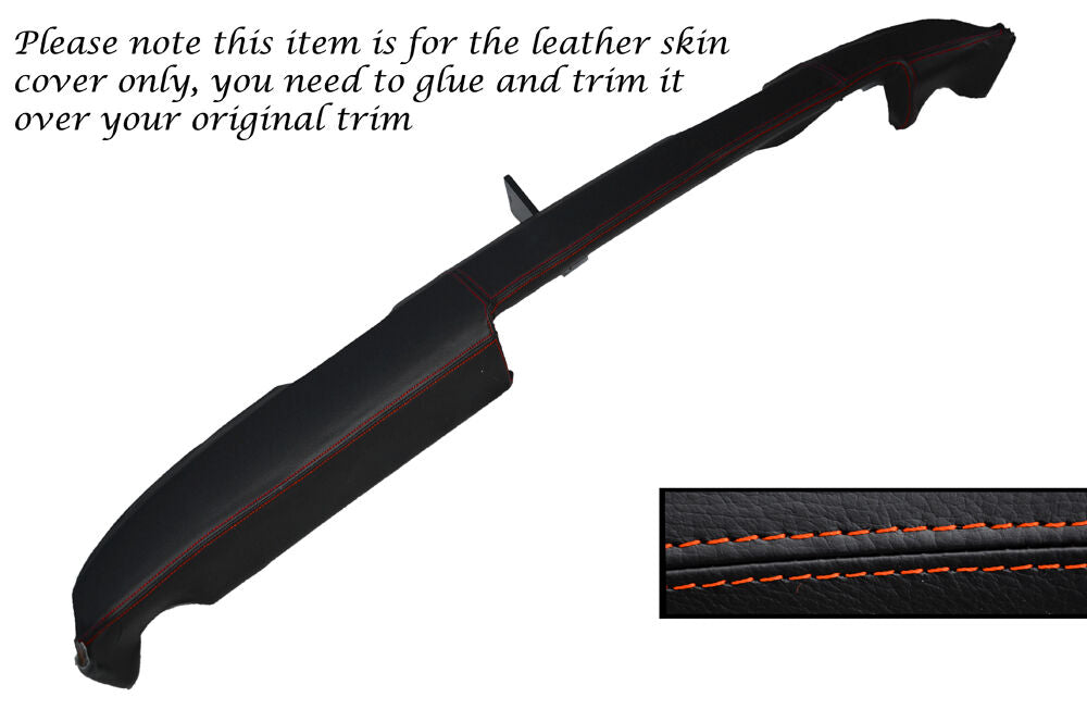 ORANGE STITCH TOP DASH DASHBOARD LEATHER SKIN COVER FITS FORD CAPRI MK1