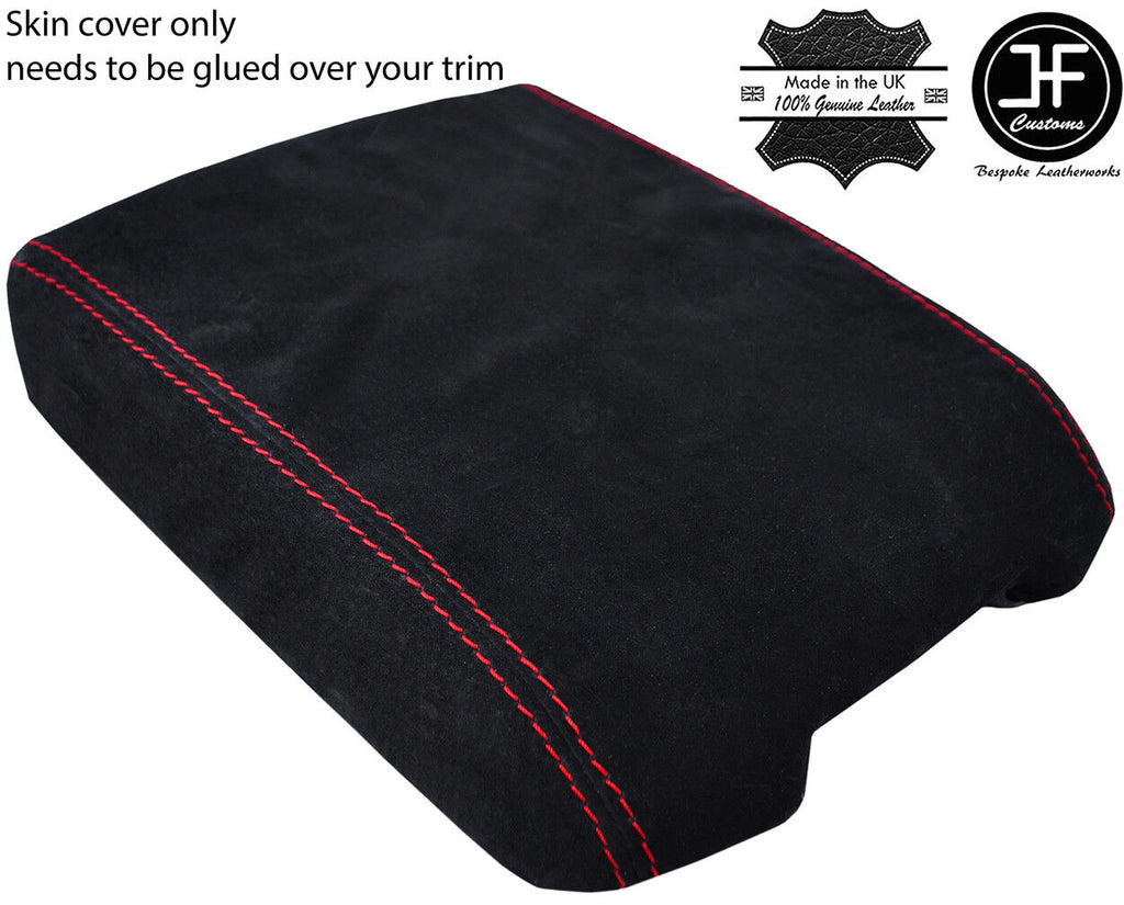 RED STITCH REAL SUEDE ARMREST COVER FOR LAND ROVER RANGE VOGUE L322 2002-2010