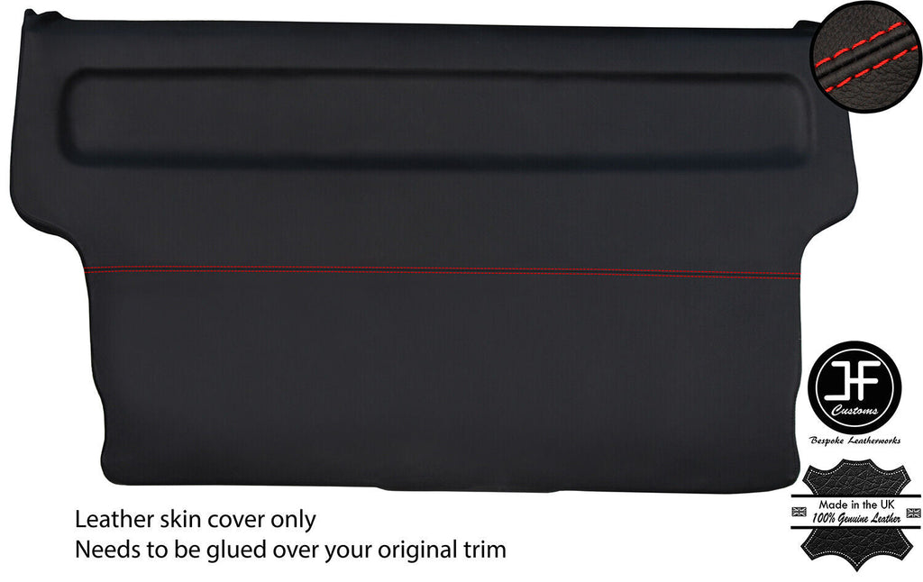 RED STITCH TAILGATE DOOR CARD LEATHER COVER FITS VW T4 TRANSPORTER 1990-2003