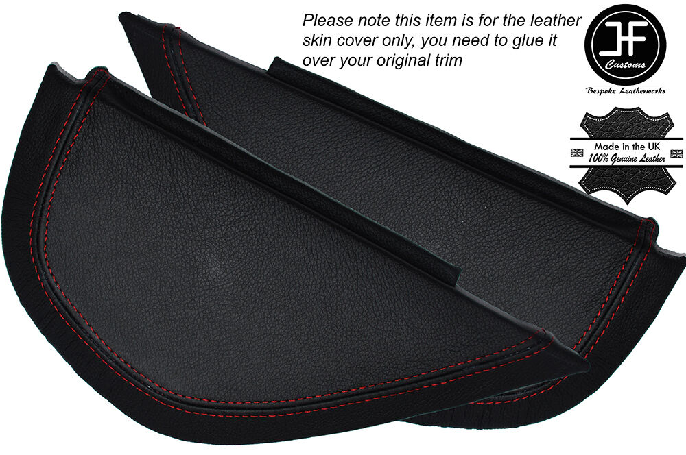 RED STITCH 2X SIDE DASH PANEL TRIM LEATHER COVERS FITS VW GOLF MK6 6 VI 08-12