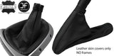 BLACK & BLACK TOP GRAIN LEATHER GEAR & HANDBRAKE GAITER FOR ALFA ROMEO GT 03-10