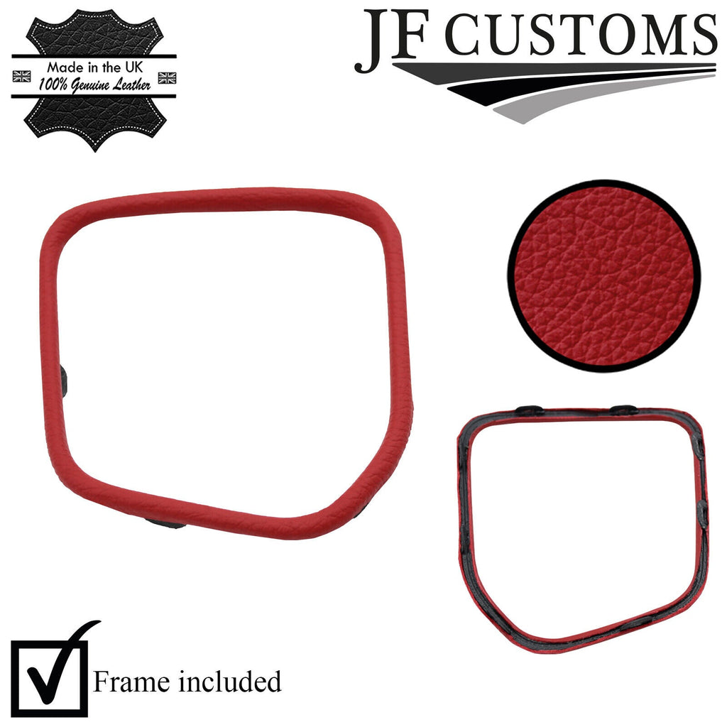 D RED STITCH ITALIAN LEATHER GEAR BEZEL+ FRAME FITS TOYOTA AURIS 15-18