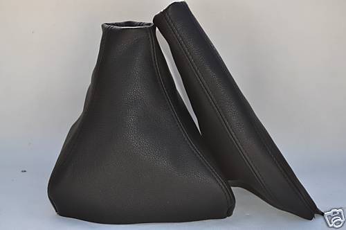 FITS MITSUBISHI GTO GEAR & H/BRAKE GAITER BLACK LEATHER NEW CUSTOM NEW