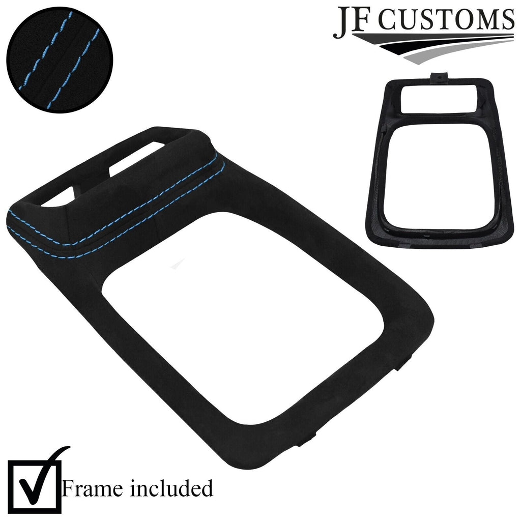 FOR FORD SIERRA COSWORTH RS 4X4 90-92 L BLUE STITCH SUEDE GEAR SURROUND + FRAME
