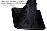BLACK STITCHING MANUAL LEATHER GEAR GAITER FITS MERCEDES A CLASS W176 2012-2015