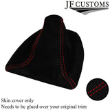 RED STITCH SUEDE MANUAL GEAR GAITER COVER FOR BMW 5 E60 E61 2003-2011 CUSTOM NEW