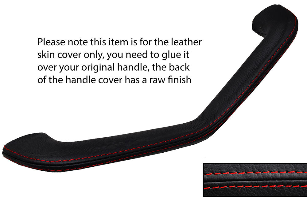RED STITCHING DASH HANDLE LEATHER SKIN COVER FITS TRIUMPH SPITFIRE MK3