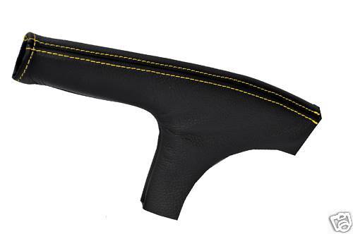 FITS NISSAN 350Z Z33 SLIM HANDBRAKE GAITER 02-09 YELLOW STITCH CUSTOM NEW