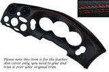 RED STITCH DASH SPEEDO SURROUND LEATHER COVER FITS HYUNDAI COUPE MK1 96-99