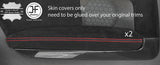 RED STITCHING 2X REAR DOOR ARMREST SUEDE COVERS FOR AUDI A3 8P 04-12 3 DOOR