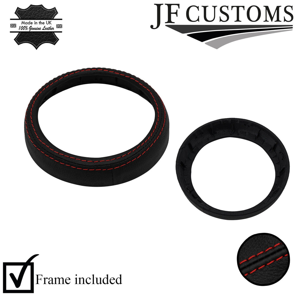 D RED STITCH LEATHER GEAR SURROUND COVER + FRAME FOR BMW MINI R50 R52 R53 01-06