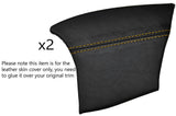 YELLOW STITCH 2X REAR CONSOLE SIDE TRIM SKIN COVERS FITS PORSCHE BOXSTER 986