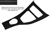 GREY STITCH CENTRE CONSOLE TRIM SKIN COVER FITS BMW E90 E91 E92 06-10 IDRIVE